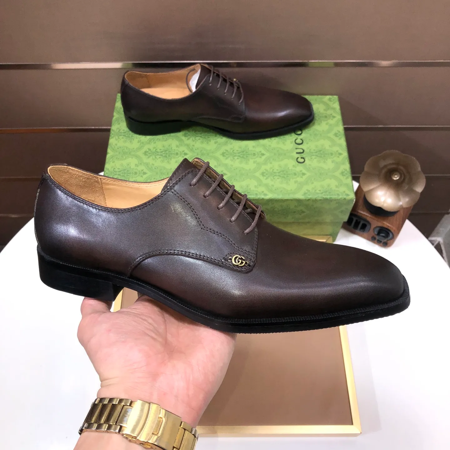 Men's shoes 💰580💰[GUCCI—Gucci] The latest high-end version of Gucci. Official website new model. Available at the same time at counters, the uppers are made of original cowhide imported from Italy/matched with the original special material splicing design concept; "highlight, high-end, grade, extravagance" and exquisite workmanship (original mesh fabric) sole: original factory special outsole size (38-45) (custom-made 45 non-returnable)